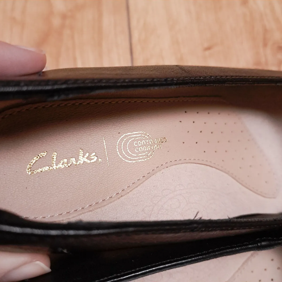 Clarks Black Leather Block Heel Pumps 3UK/36.5EU - Image 3