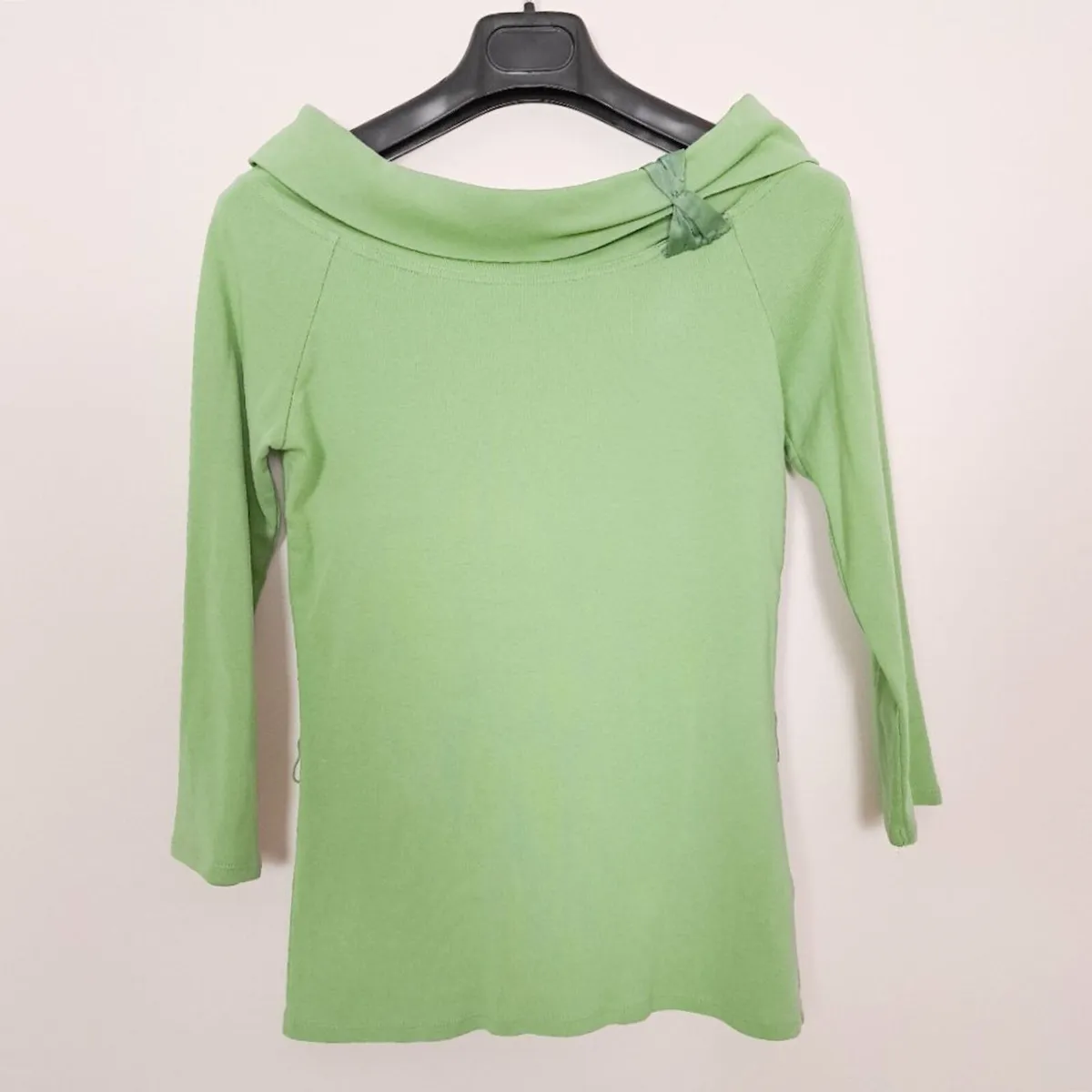 Monsoon Green Bardot Off-The-Shoulder Top 12UK - Image 1