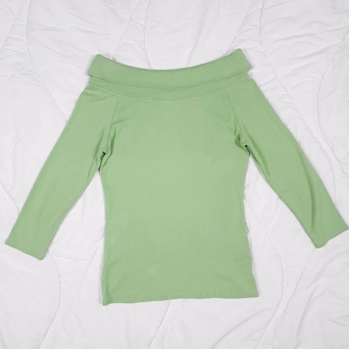 Monsoon Green Bardot Off-The-Shoulder Top 12UK - Image 2