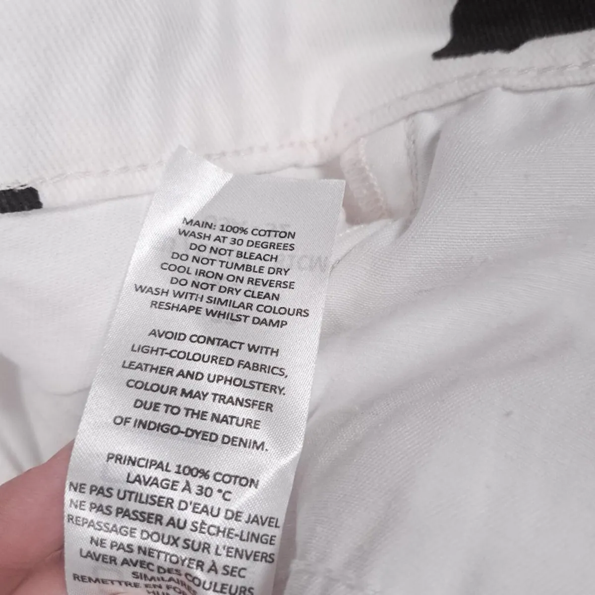Boohoo White Black Cow Print Straight Jeans 32/31 - Image 4