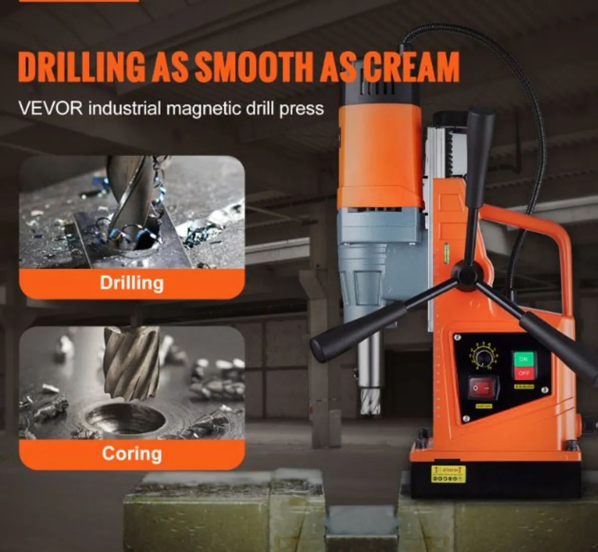 1550W Mag Drill 50mm 13000N Portable Press 500RPM - Image 4