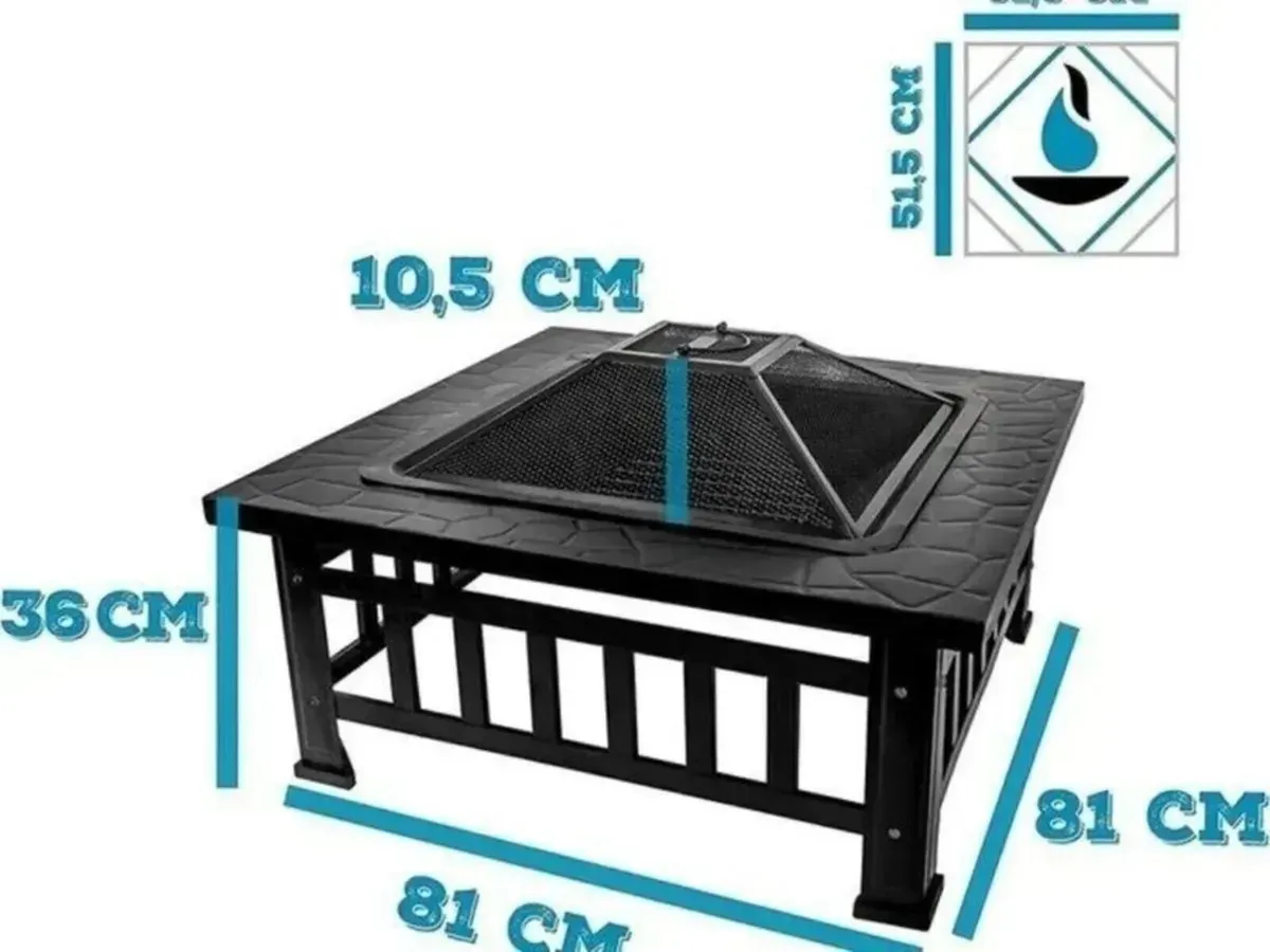 Fire Pit Steel Outdoor Garden Fire Bowl - Image 1