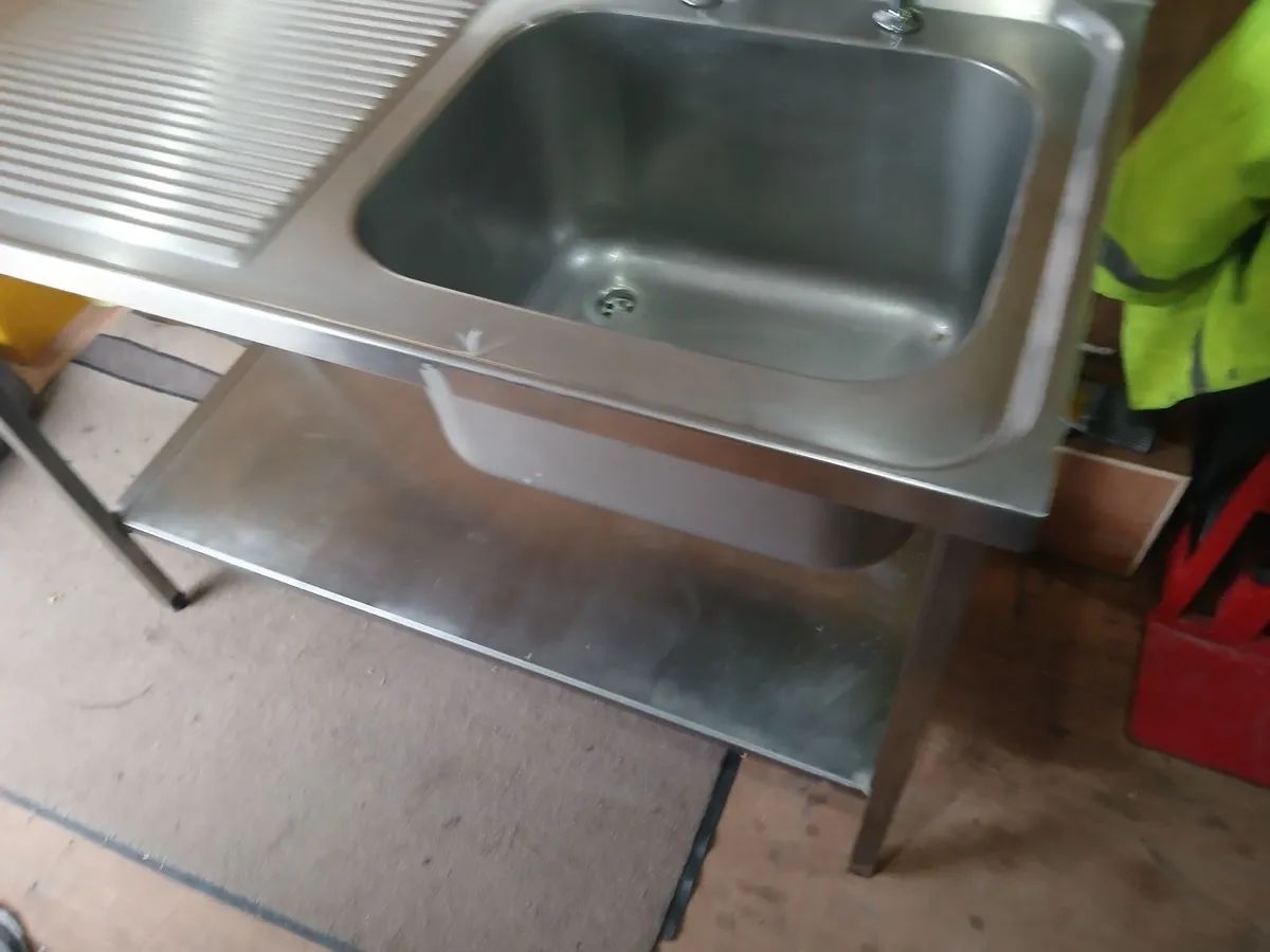 Stainless steel cabbinet sink unit complete - Image 4
