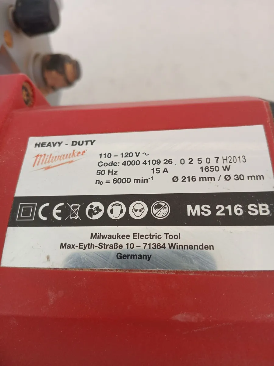Milwaukee 110v mitre saw - Image 3