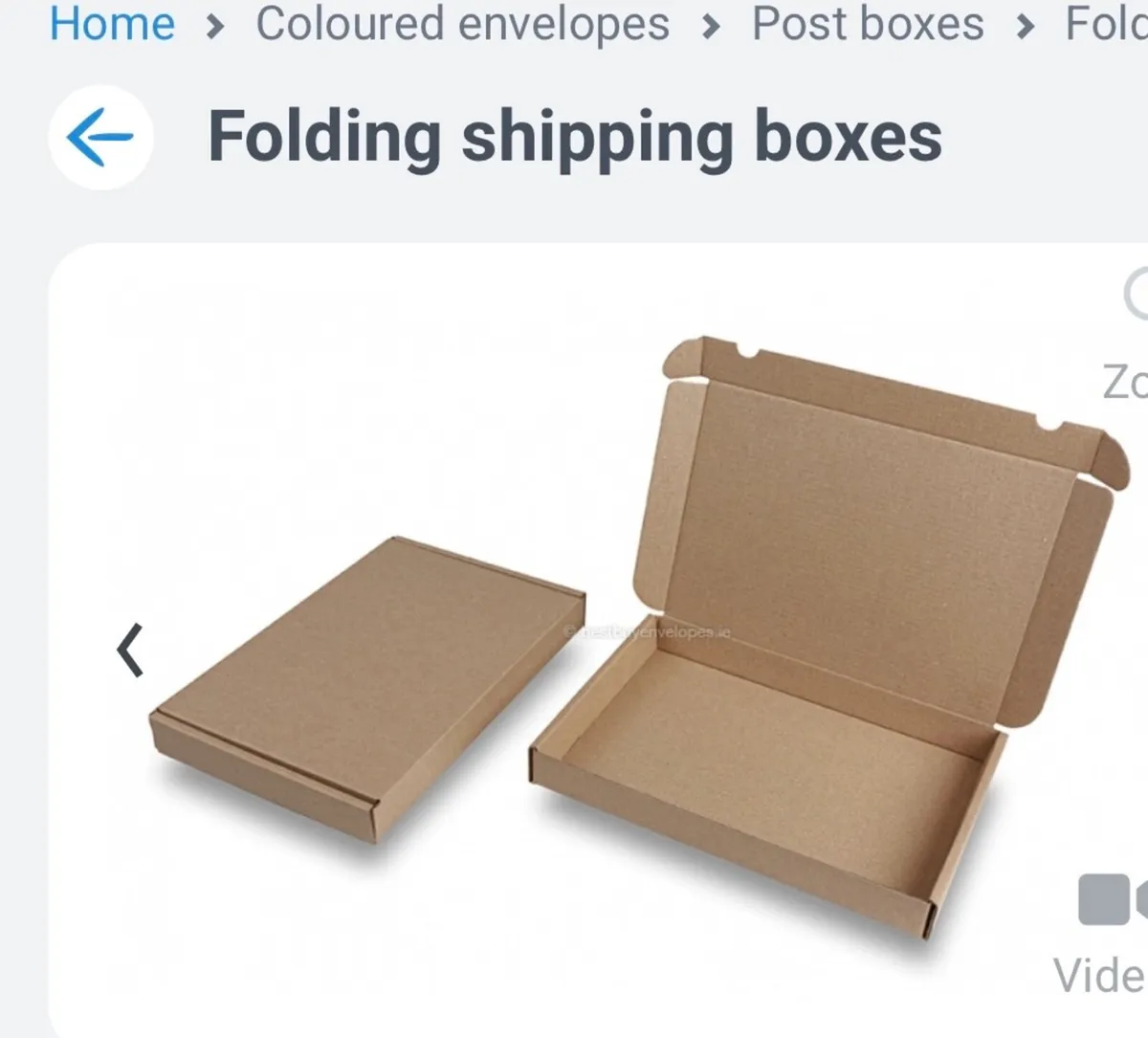 A4  Folding Shipping Boxes approx 220
