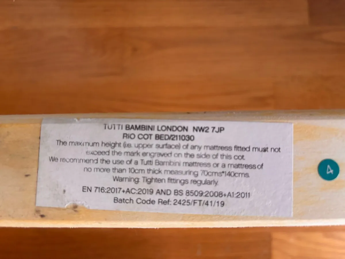 Cot Bed - Image 4