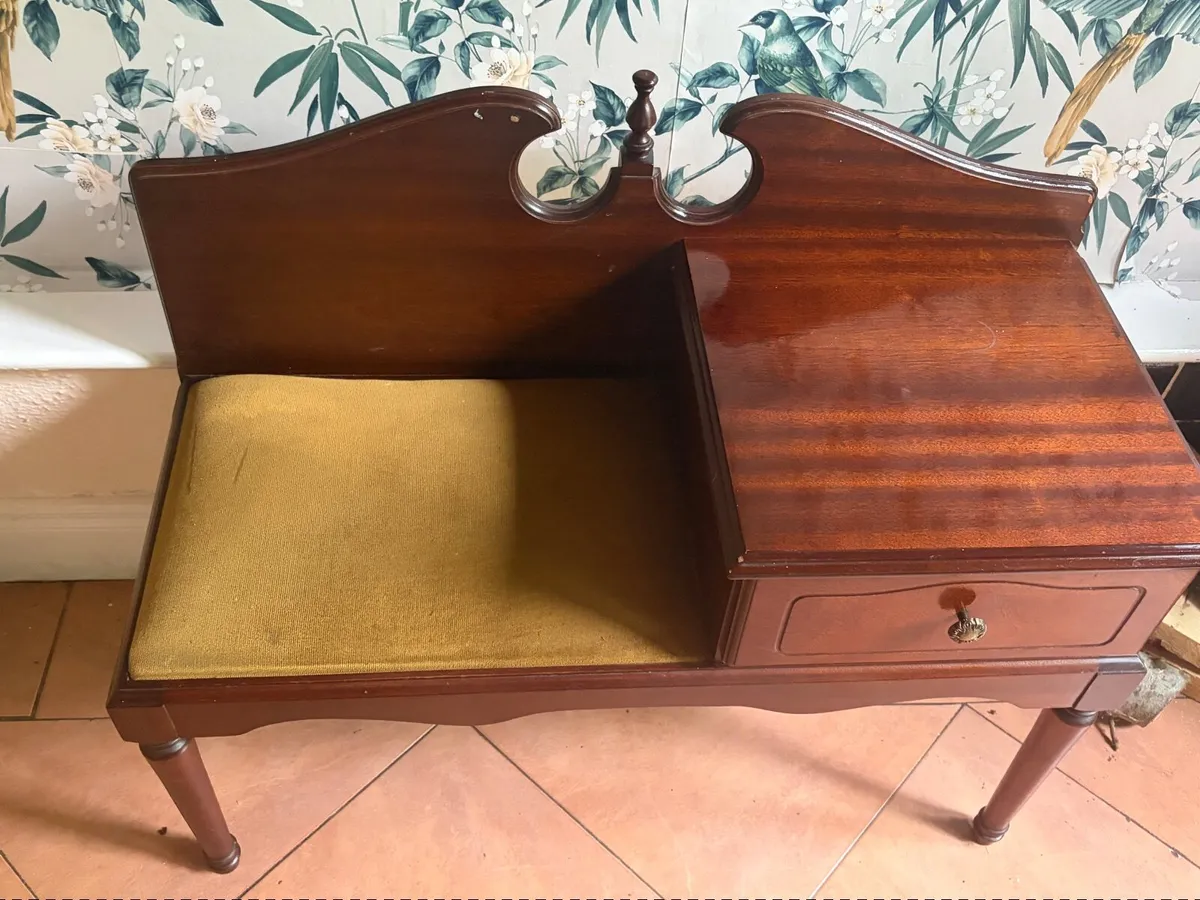 Antique telephone table - Image 2