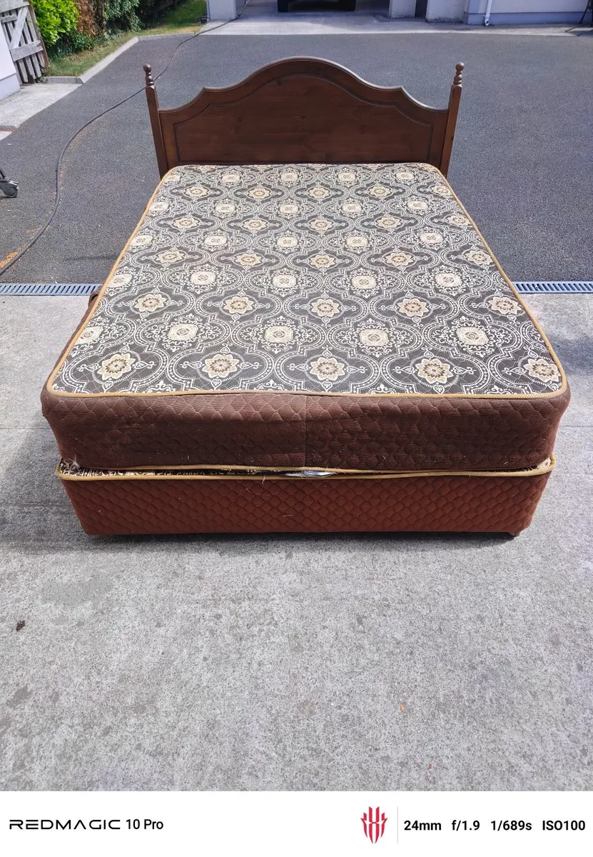 Double Bed, Mattress & Head Board - Image 1