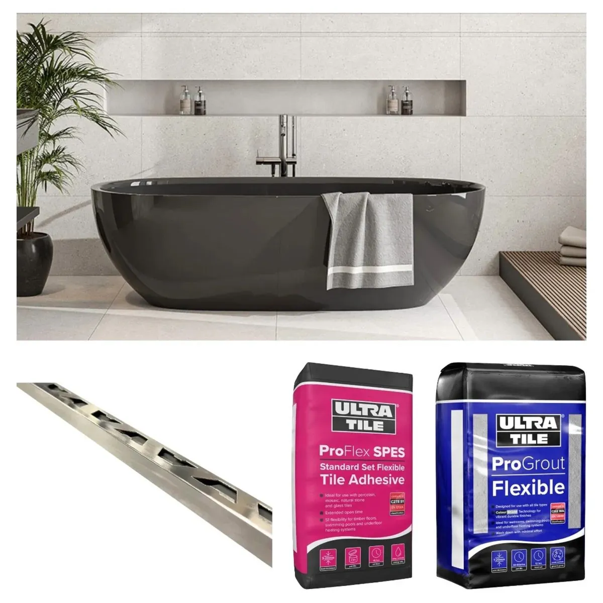 Bathshack Bronze Star Bundle Tile Deal - Concrete