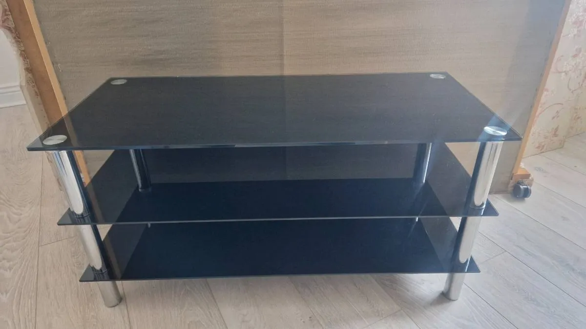 Tv stand dark glass - Image 2