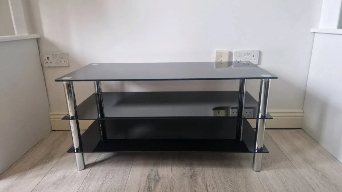 Tv stand dark glass - Image 3
