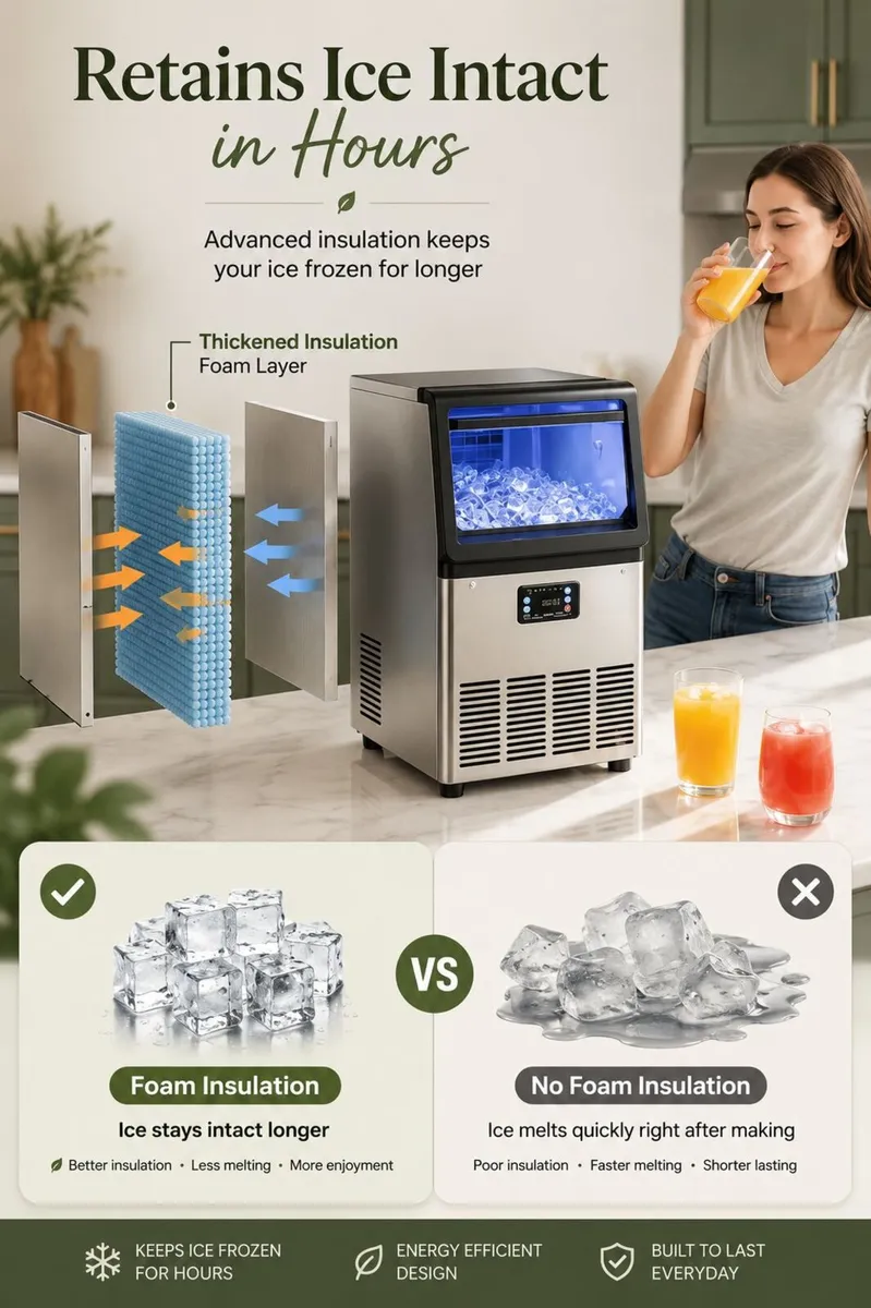 Commercial Ice Machine 41kg Day 6kg Storage Ice Ma - Image 2