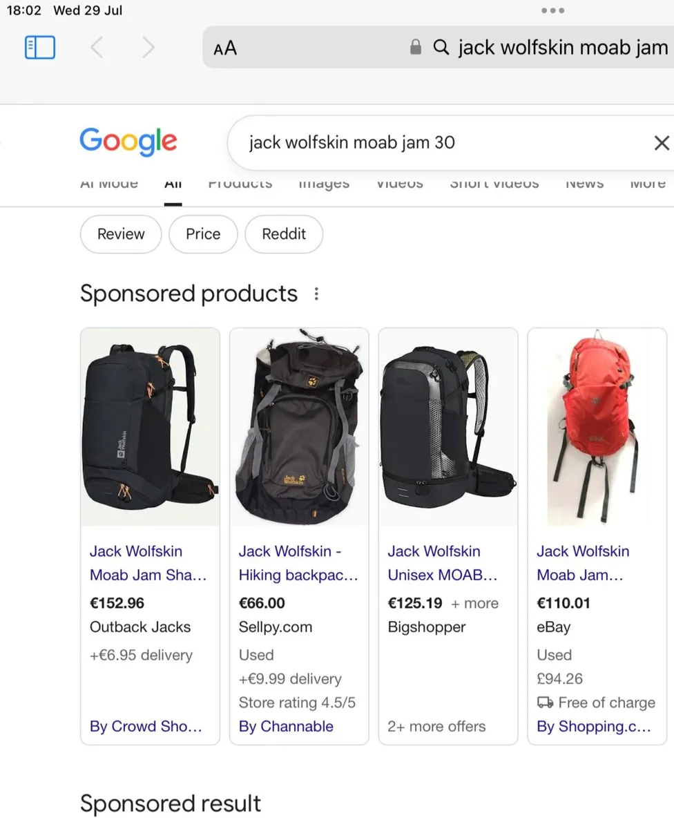 Rucksack  - New, Unused - being sold at Half Price - Image 3