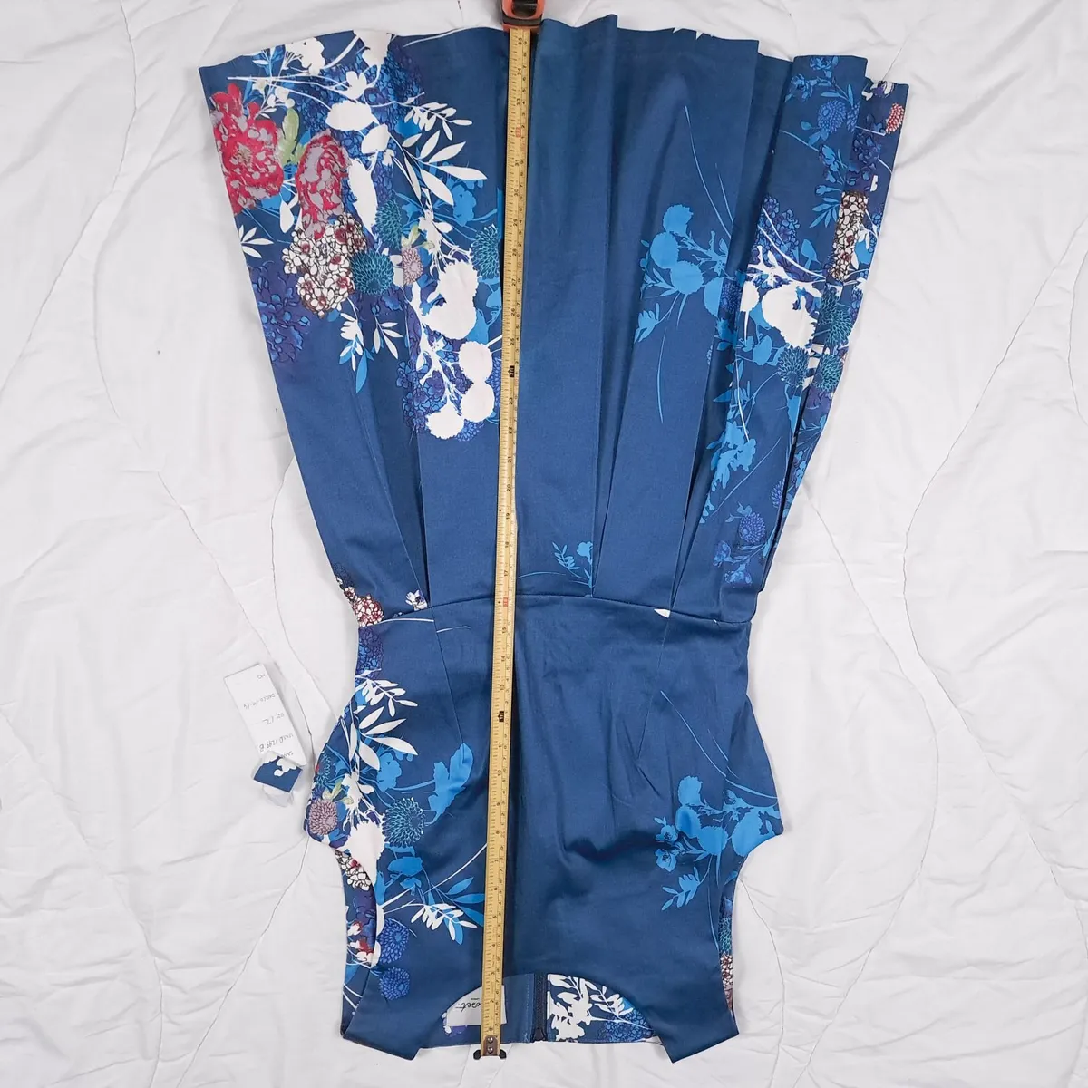 Closet London Blue Floral Pleated Dress 12UK - Image 4