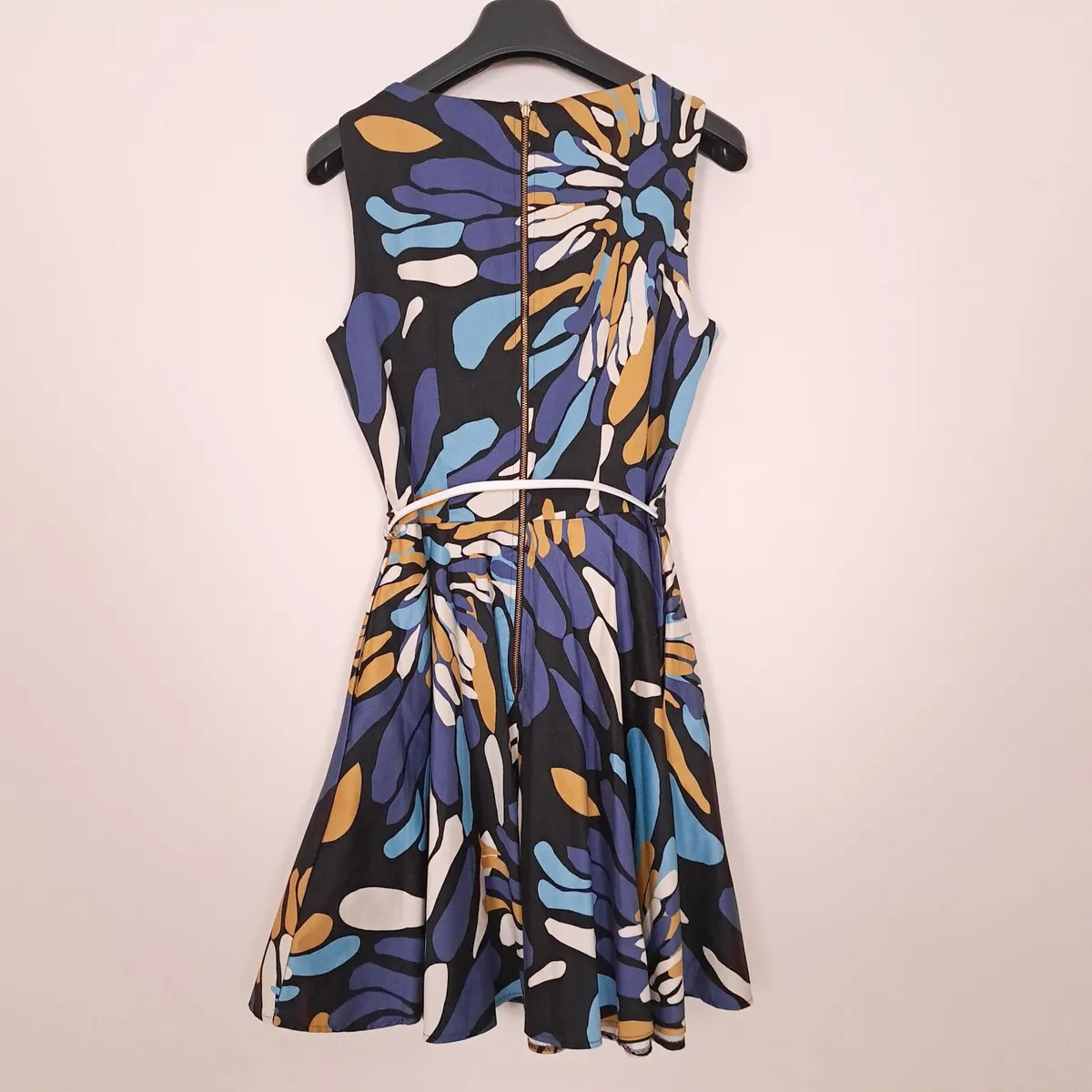 Closet London Blue Belted A-Line Dress 12UK/40EU - Image 4