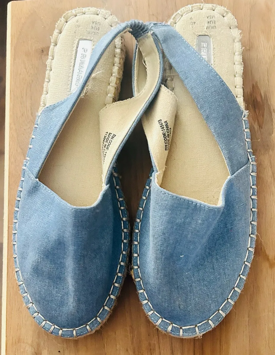 Denim Espradillies style sandals size 7(40) VGC - Image 1