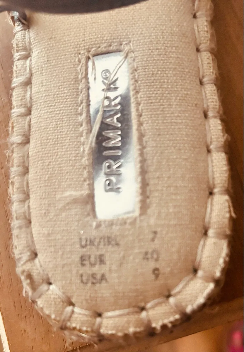 Denim Espradillies style sandals size 7(40) VGC - Image 3
