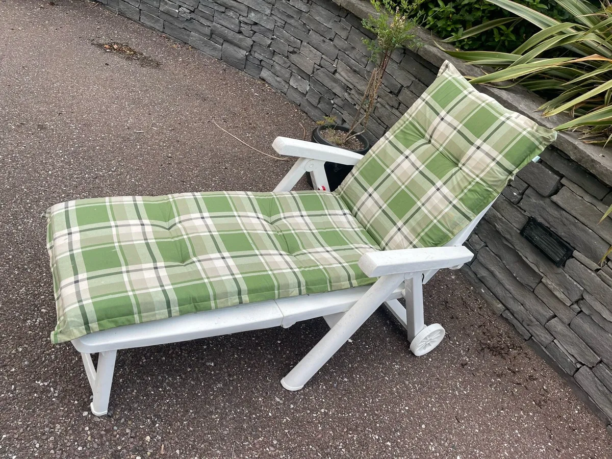 1 x Heavy Duty Plastic Sunlounger - Deckchair - Image 2