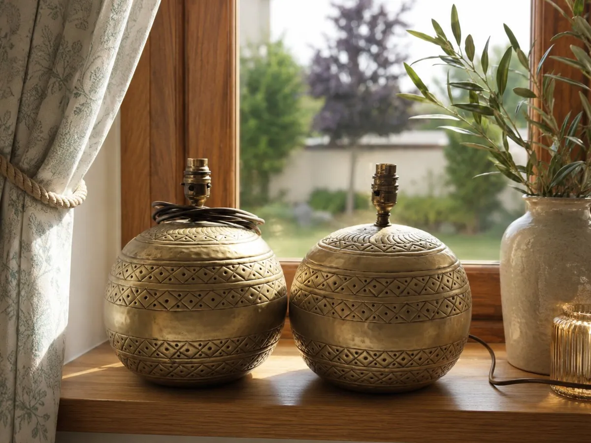 Pair of Vintage Brass Table Lamp Bases - Image 3