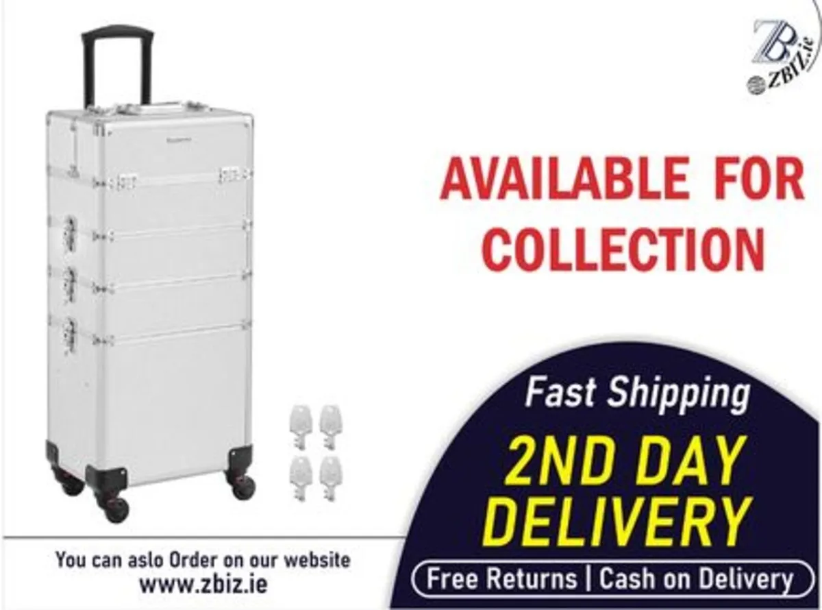 4 in 1 Makeup Trolley Case For Travel - Image 1