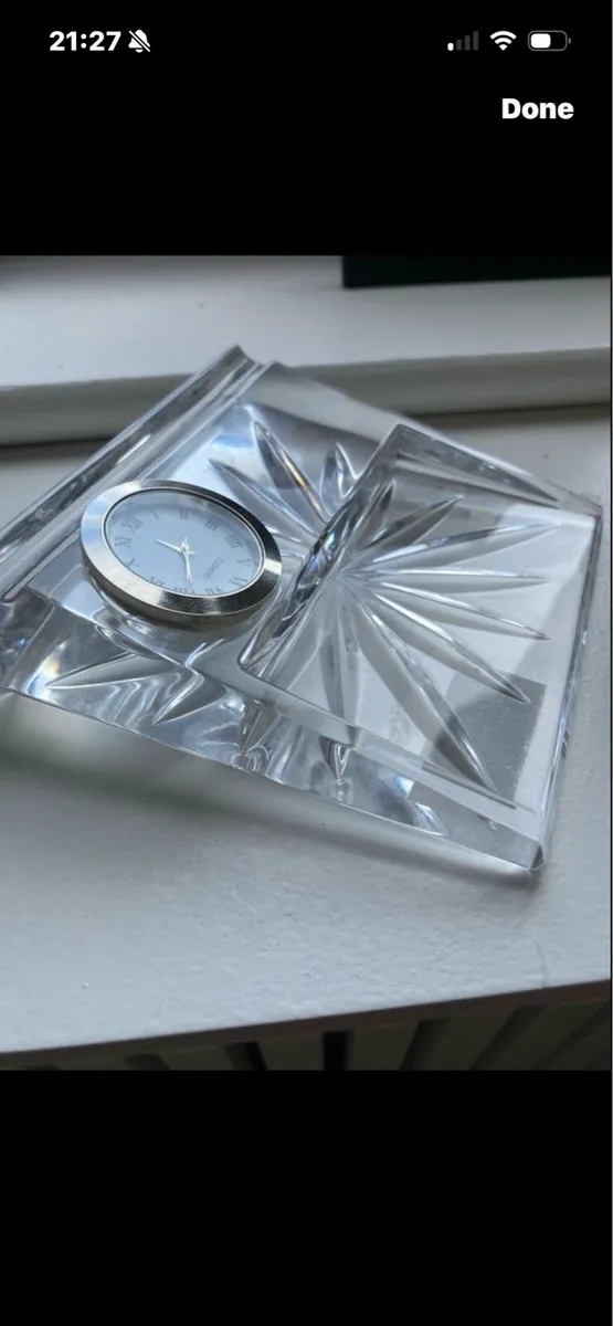 Waterford Crystal Desk Clock Det - Image 1