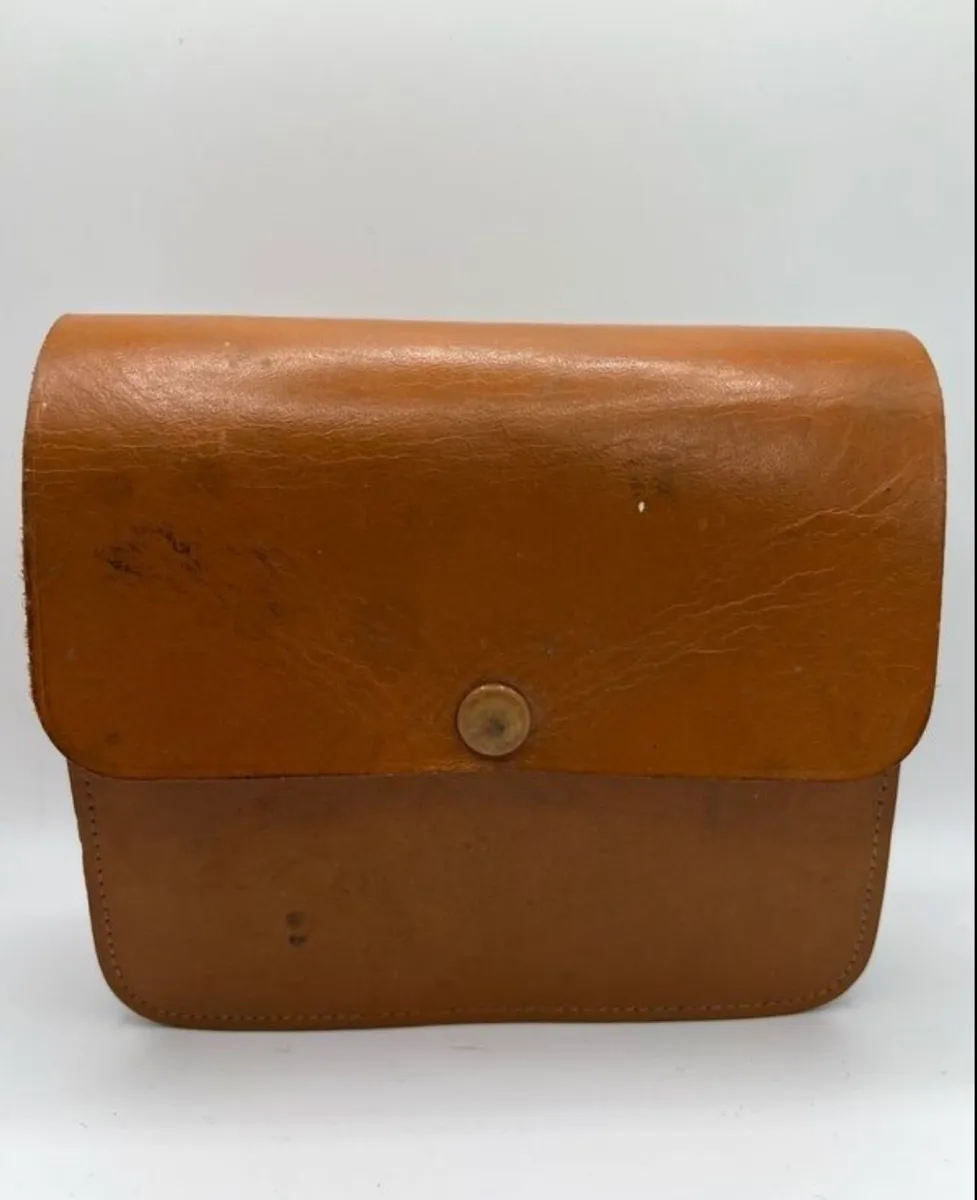 Vintage grooming brushes in hide case - Image 2