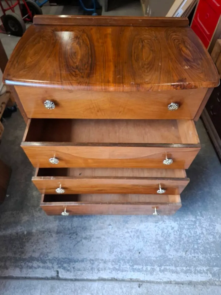 Vintage Walnut Chest of Drawers (DELIVERY) - Image 3