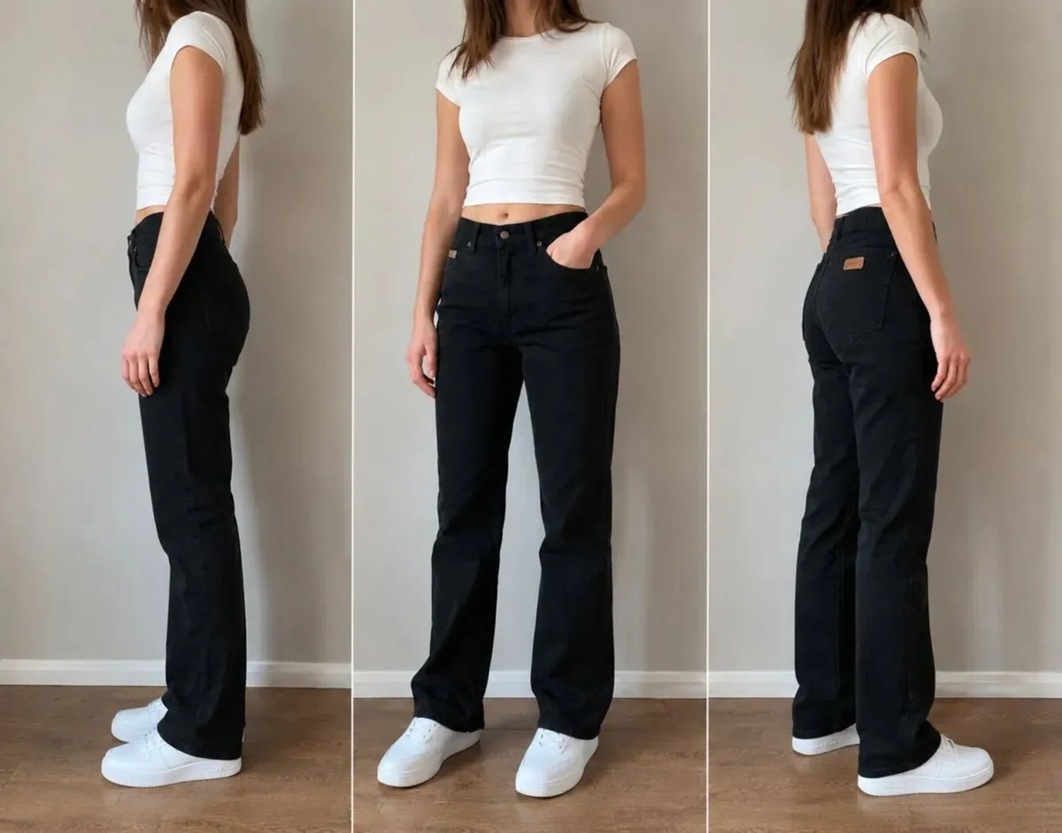Wrangler Black Jeans Size W31 L30 - Image 2
