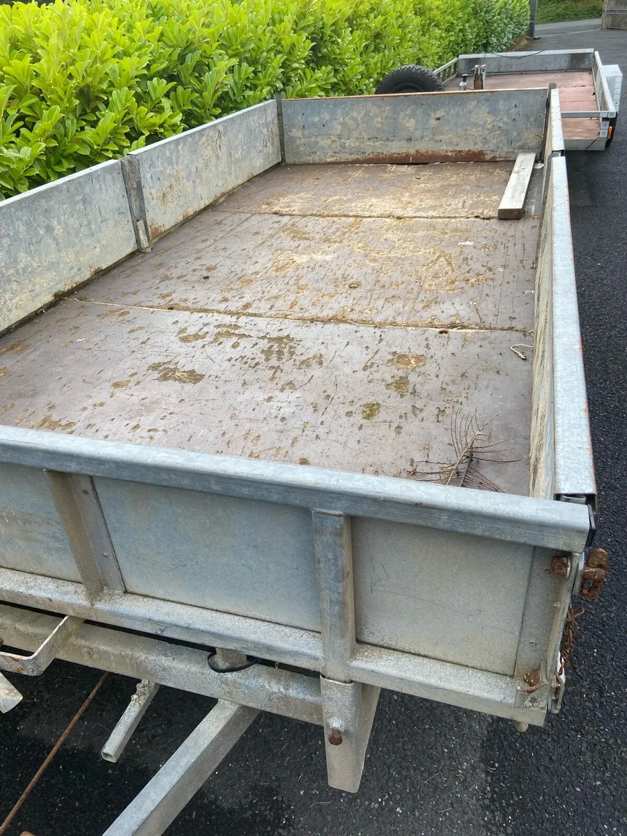Ifor willams flat bed trailer 12 ft x 5 bed. - Image 3