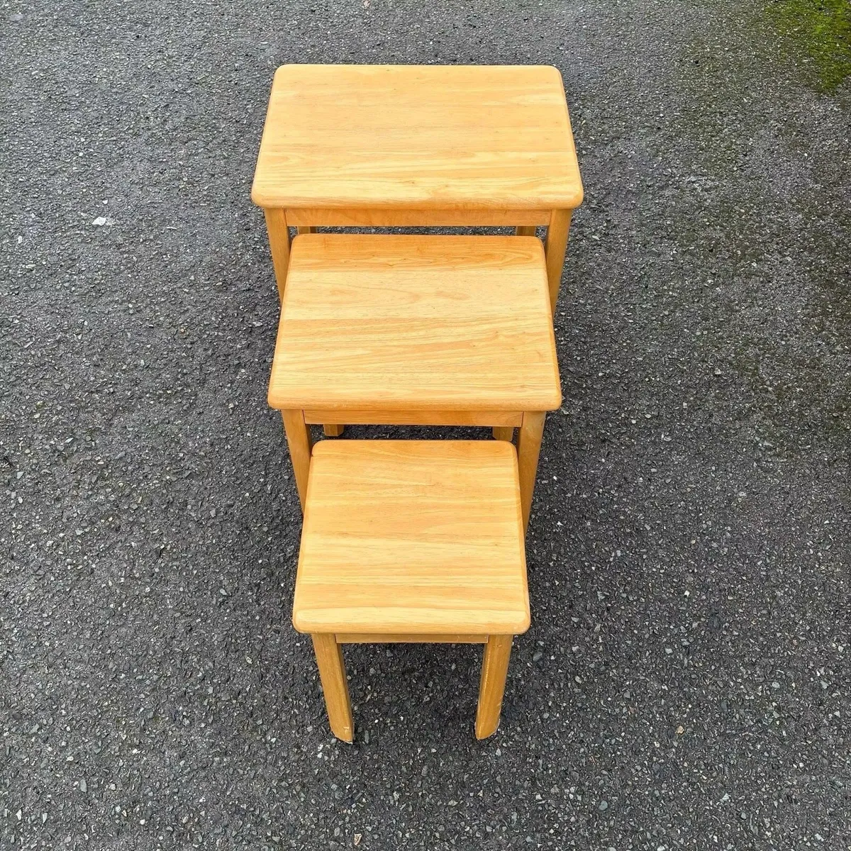 Solid Pine Nest Of Tables - Image 3