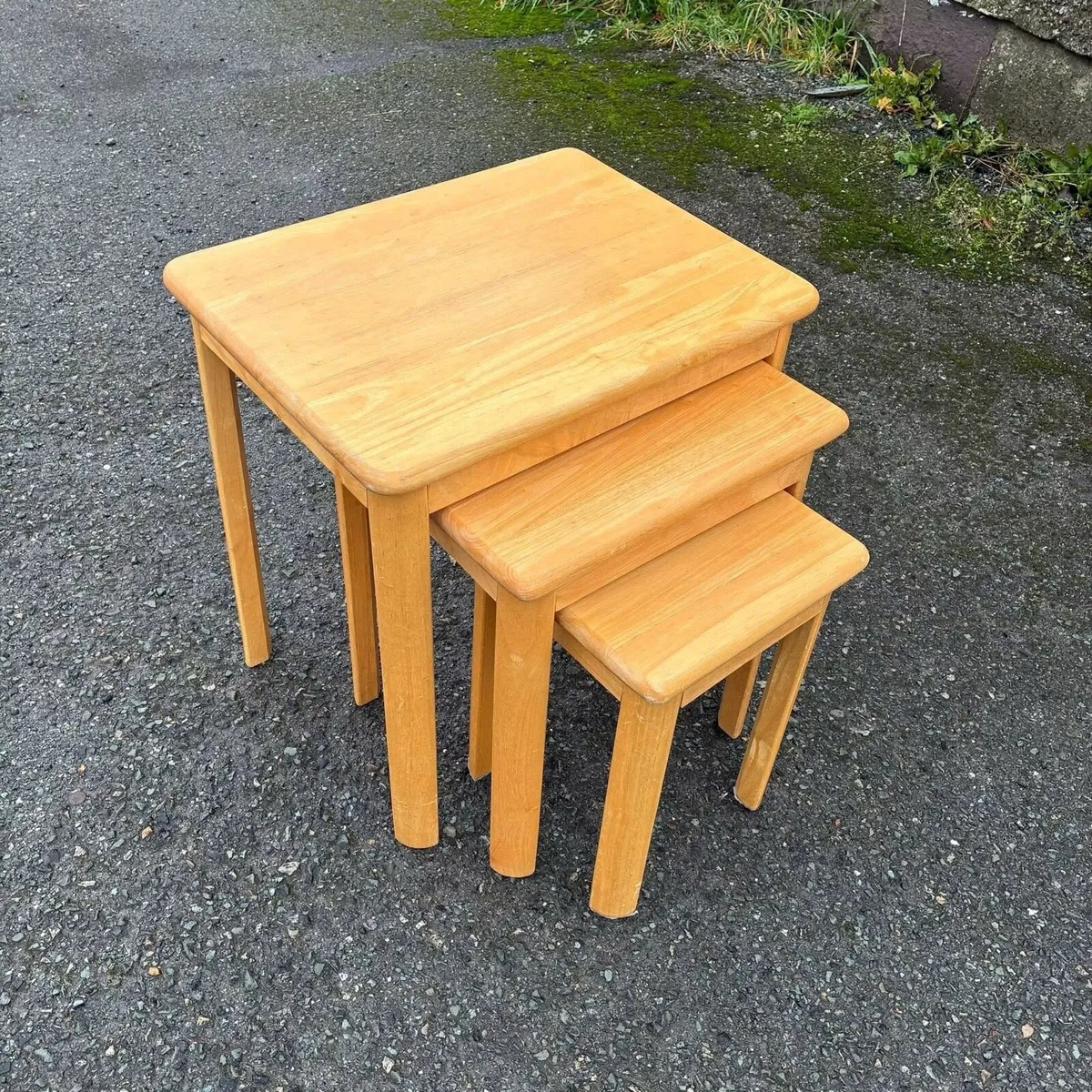 Solid Pine Nest Of Tables - Image 1