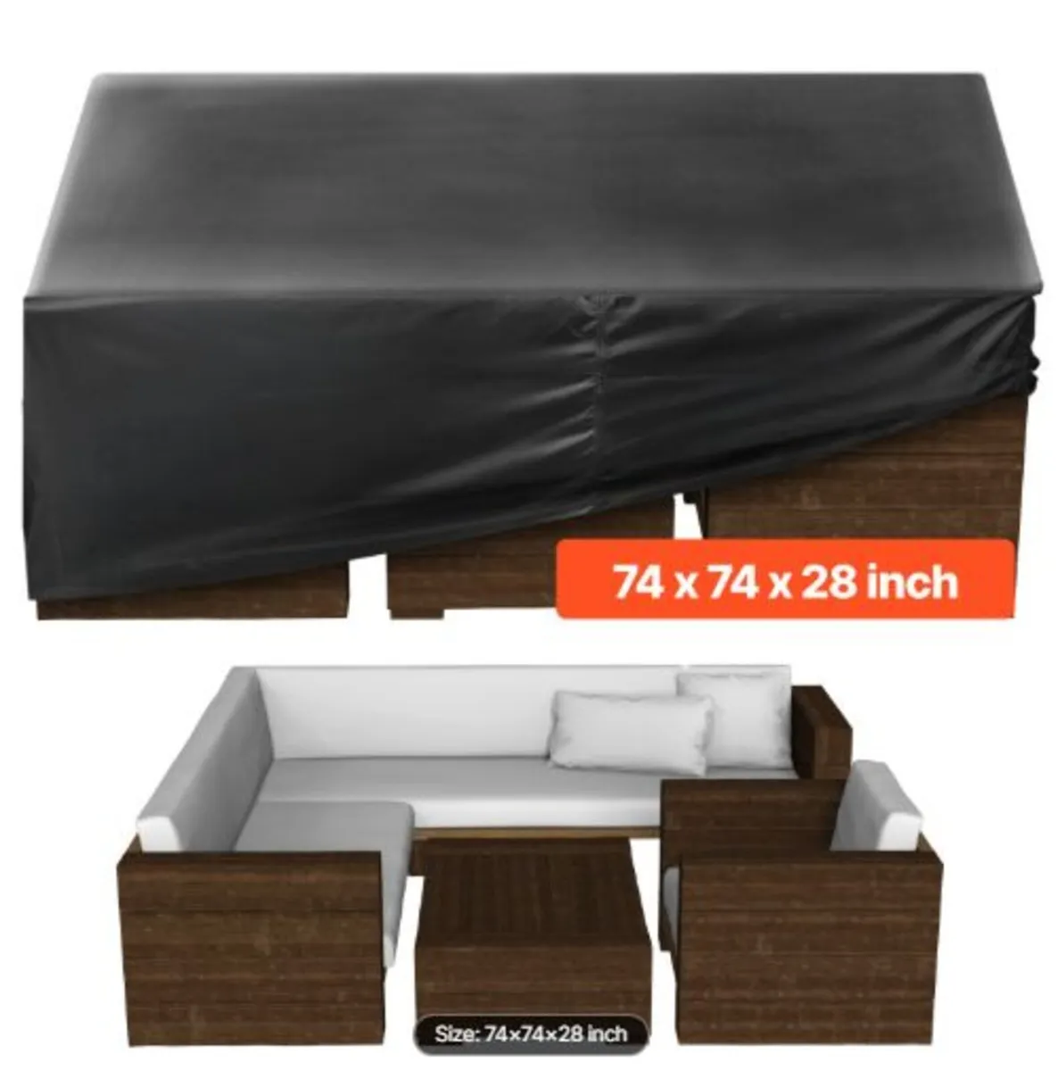 Patio Furniture Cover, 420D Heavy Duty Waterproof - Image 3