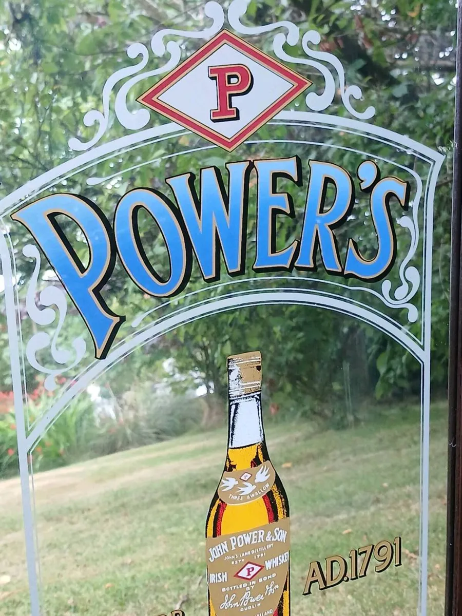 Vintage  powers whiskey advertising mirror - Image 2