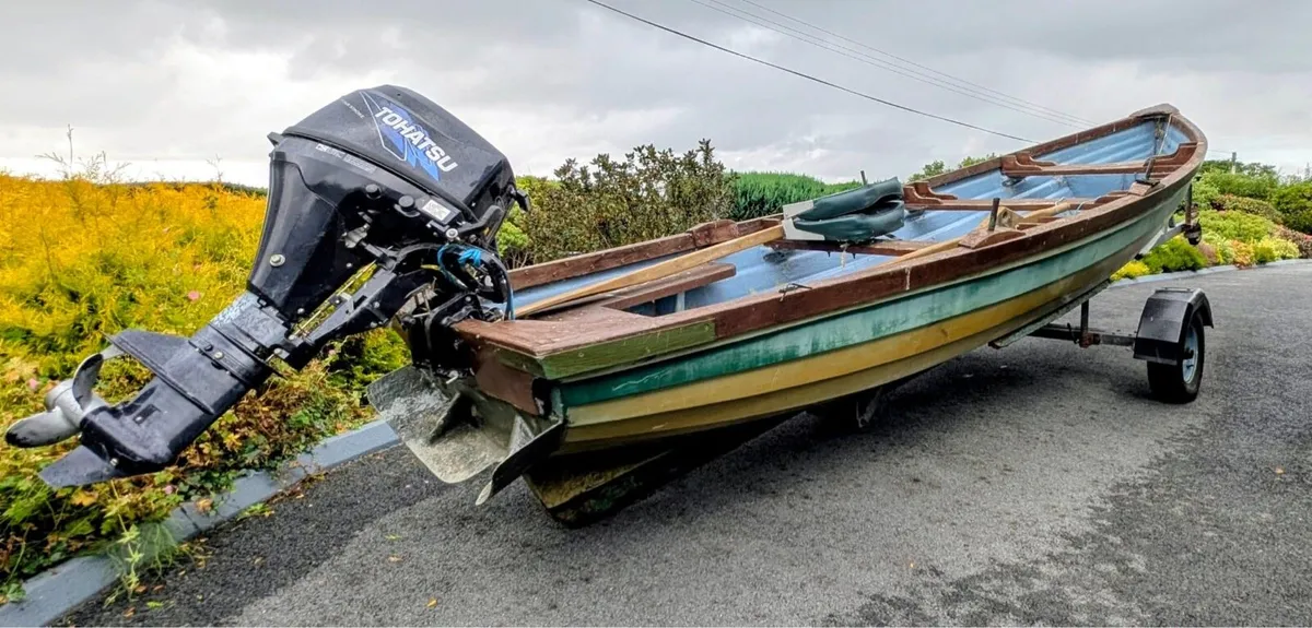 19ft Lake Boat, Engine and Road Trailer. - Image 1
