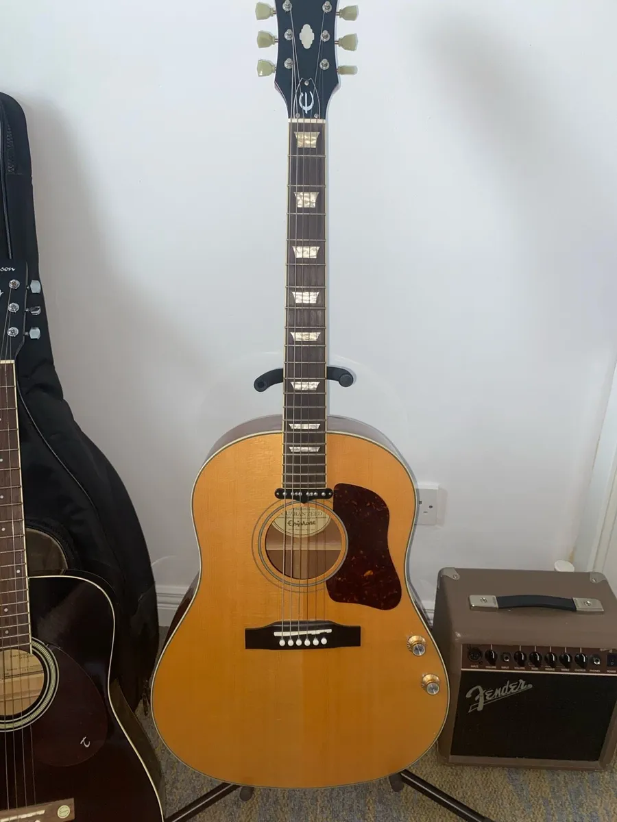 Epiphone acoustic-electric guitar - Image 4