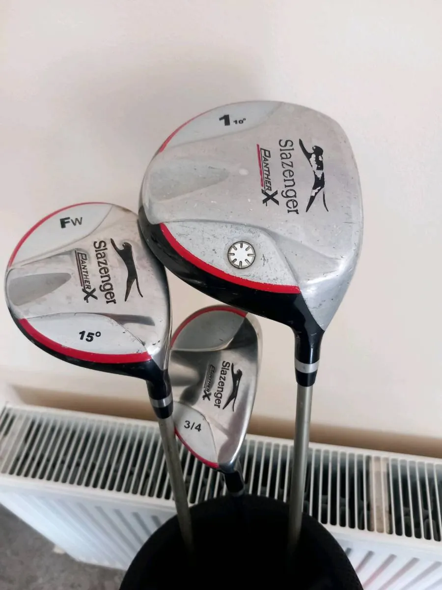 Slazenger golf clubs and bag. - Image 3