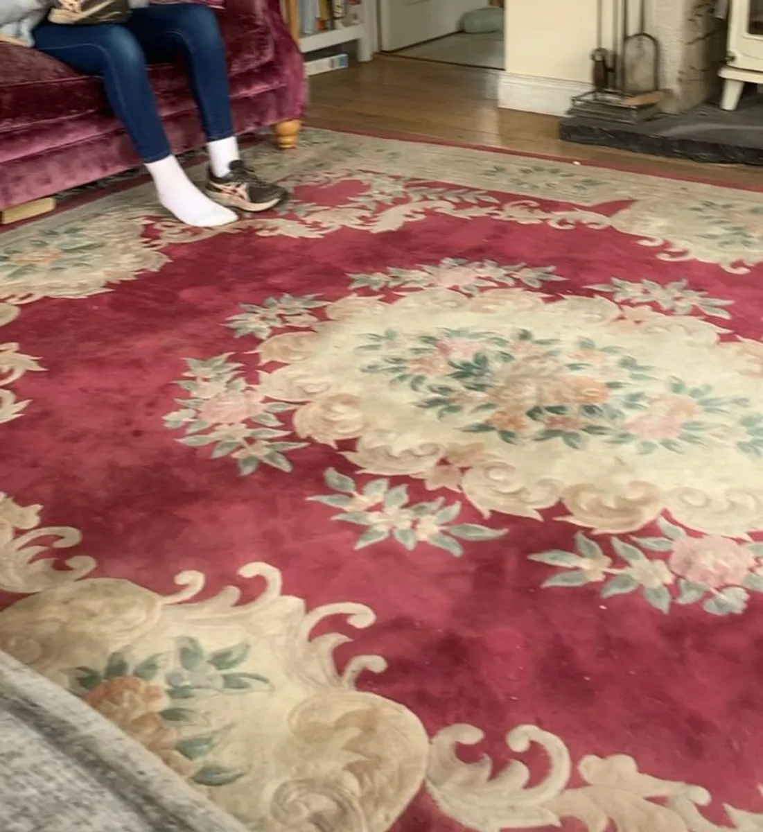 vintage pure wool rug - Image 2