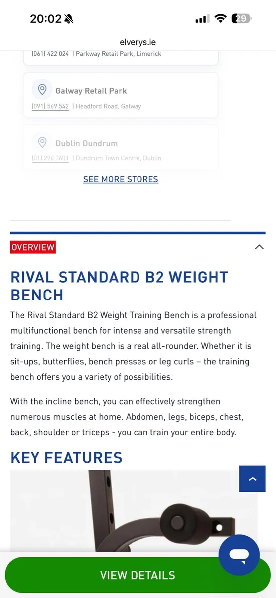 Weight bench - adjustable & 50kg weights - Image 3