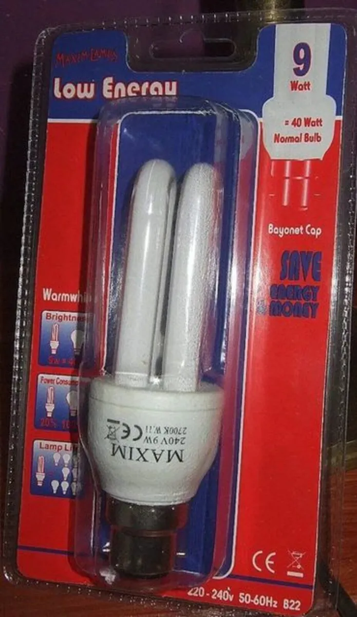30xBNIB Maxim 9W B22 Low Energy Light Bulbs (40W ) - Image 1