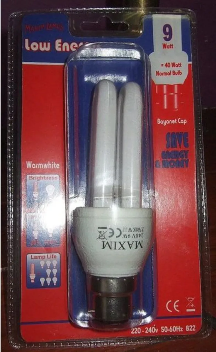 30xBNIB Maxim 9W B22 Low Energy Light Bulbs (40W ) - Image 2