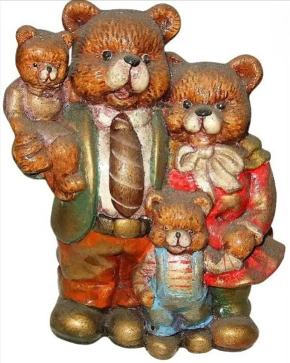 Vintage Harrods Teddy Bear Family Money Box - Image 1