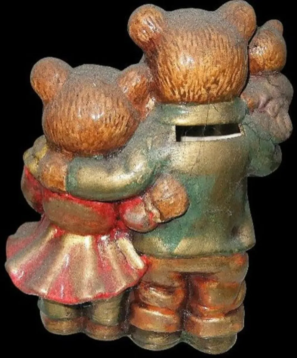 Vintage Harrods Teddy Bear Family Money Box - Image 3