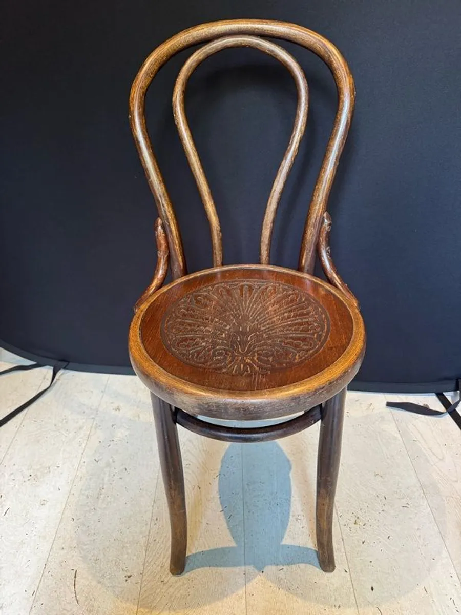 Set of 6 Antique Kohn Mundus Bentwood Dining Chairs - Image 3