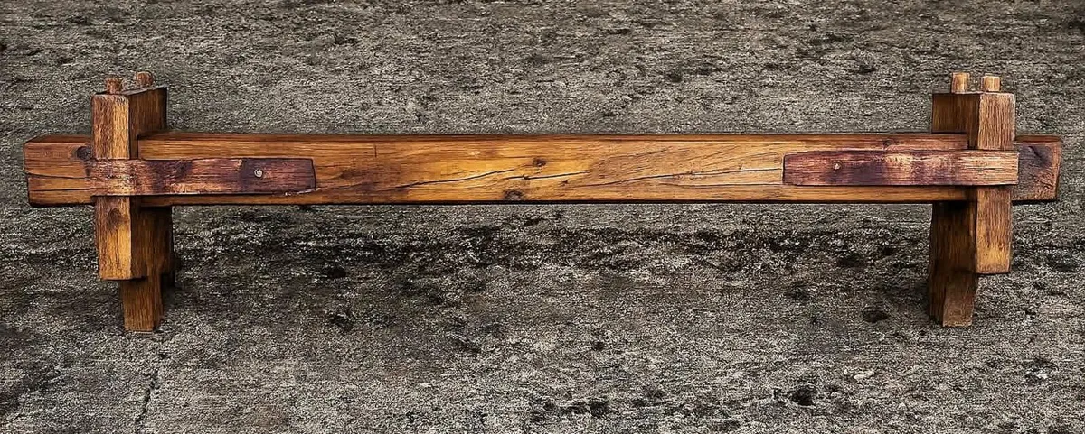 NEW Rustic woodbeam stove mantle / floating shelf - Image 2