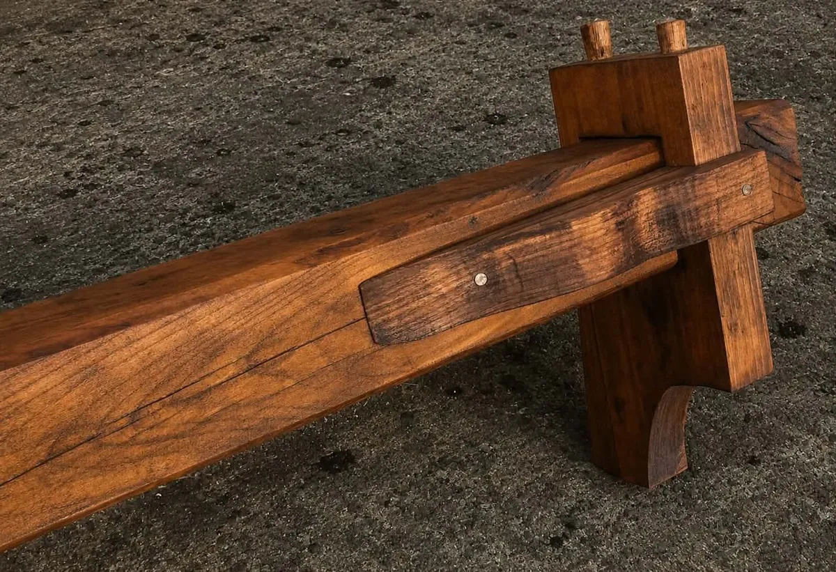 NEW Rustic woodbeam stove mantle / floating shelf - Image 3