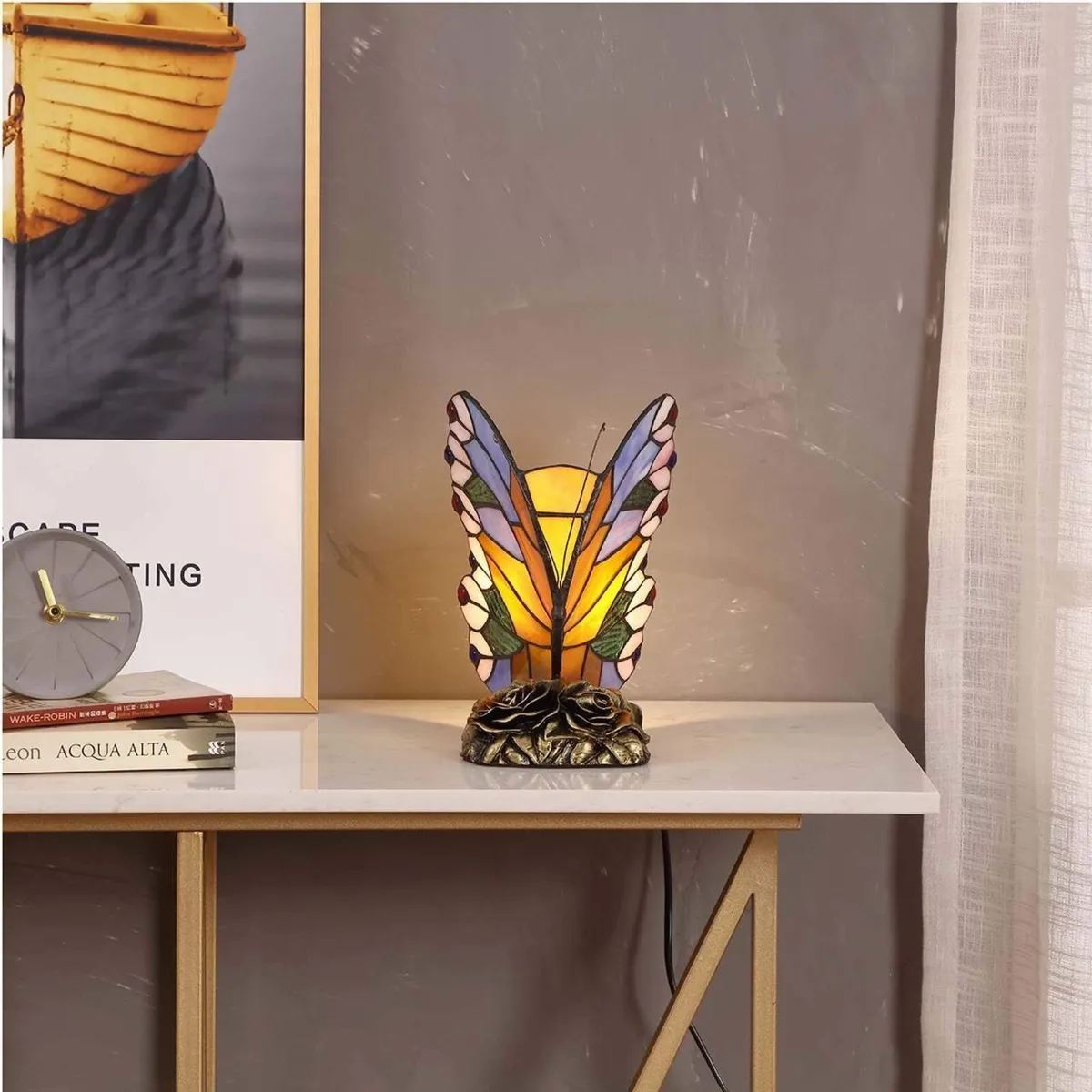 L31406 Butterfly Tiffany Style Stained Glass - Image 2