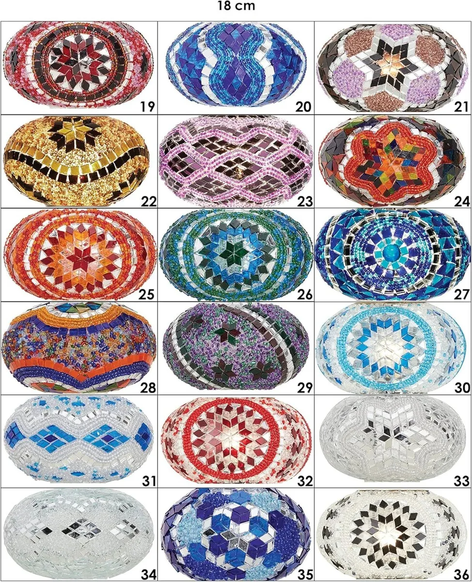 Turkish Moroccan Mosaic Chandelier Lamp Handmade - Image 3