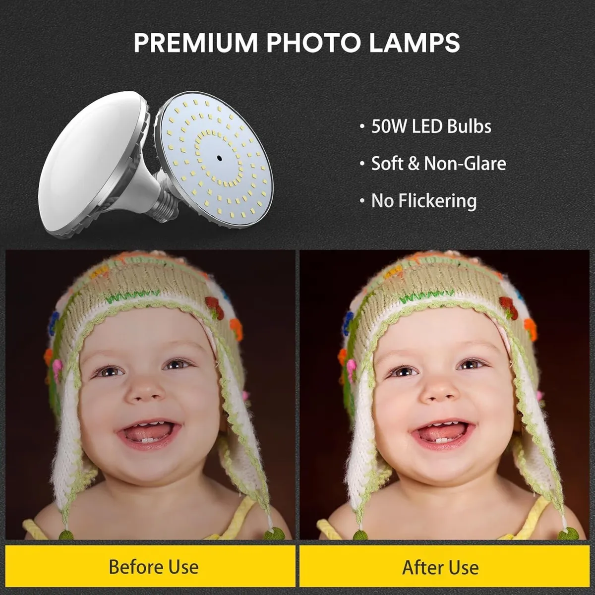 Softbox Photography Lighting 2x50x50CM Studio - Image 3