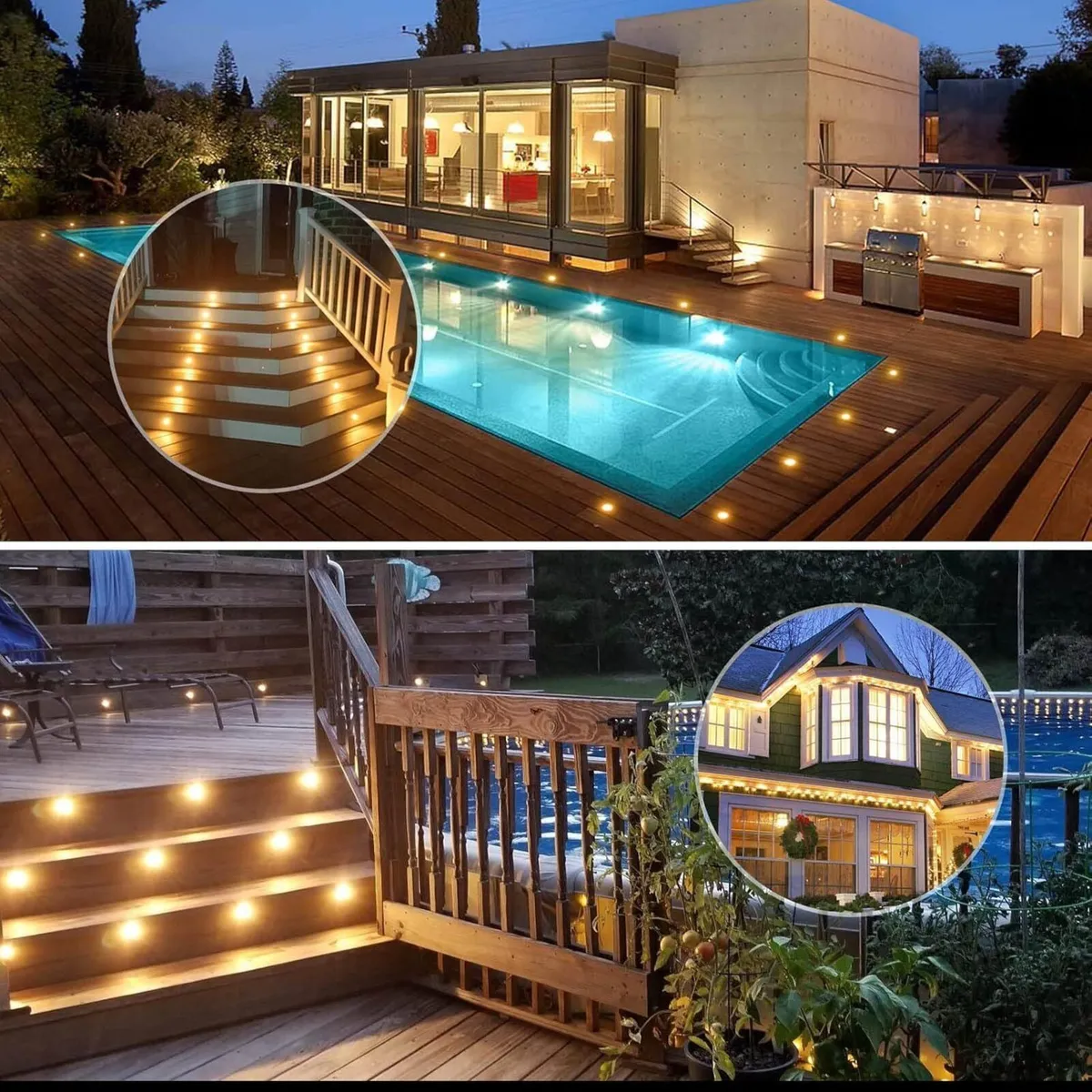 Warm LED Decking Lights Waterproof ø30MM Plinth - Image 4