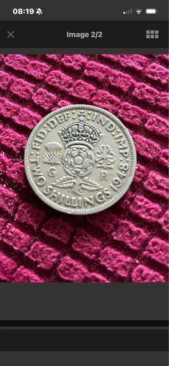1948 British Two Shilling Coin - Image 1